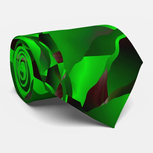 Grüne Abstraktion Krawatte (Gerollt)