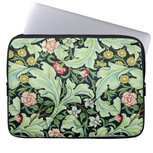 Grüne Acanthus-Laptop-Hülse Laptopschutzhülle (Vorderseite)