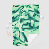 Grüne Acrylformen mit spitzen Pfefferminztönen Golfhandtuch (Insitu)