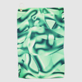 Grüne Acrylformen mit spitzen Pfefferminztönen Golfhandtuch (Vorderseite)