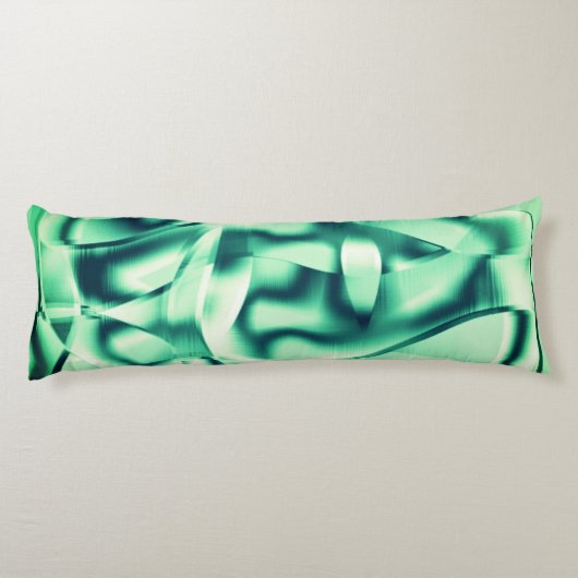 Grüne Acrylformen mit spitzen Pfefferminztönen Seitenschläferkissen (Rückseite)