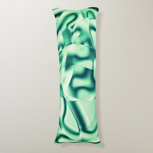 Grüne Acrylformen mit spitzen Pfefferminztönen Seitenschläferkissen (Vorderseite Vertikal)