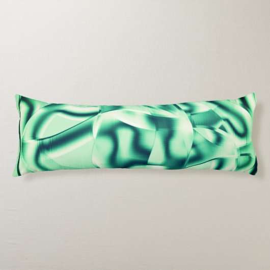 Grüne Acrylformen mit spitzen Pfefferminztönen Seitenschläferkissen (Vorderseite)