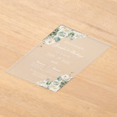 Grüne Acrylhochzeit Acryleinladungen (Ablage )