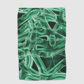 Grüne Acrylleiste, überquert Golfhandtuch (Vorderseite)