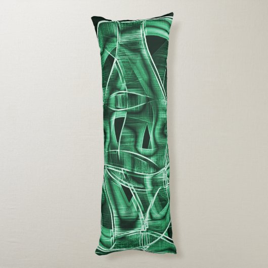 Grüne Acrylleiste, überquert Seitenschläferkissen (Rückseite (Vertikal))