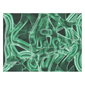 Grüne Acrylleiste, überquert Tischdecke (Vorderseite (Horizontal))