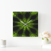 grüne Acrylmauer Quadratische Wanduhr (Zuhause)