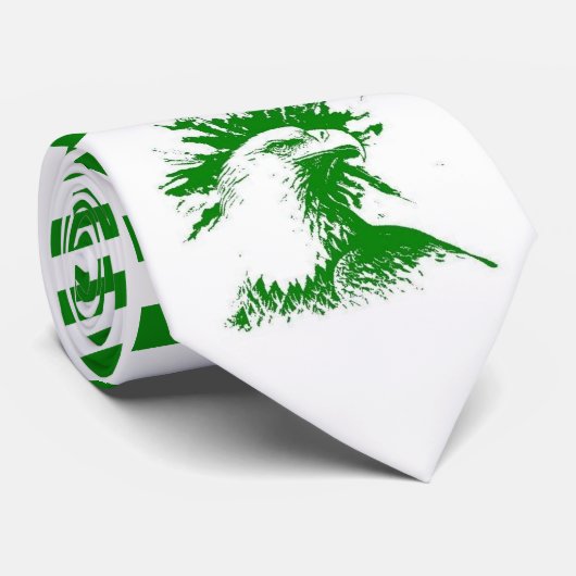 Grüne Adler-Krawatte Krawatte (Gerollt)