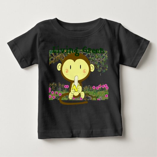 Grüne Affenbananen leben Baby T-shirt (Vorderseite)
