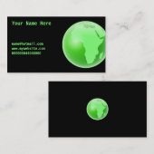 Grüne Afrika-Kugel, Ihr Name hier, Visitenkarte (Vorne/Hinten)