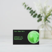 Grüne Afrika-Kugel, Ihr Name hier, Visitenkarte (Stehend Vorderseite)