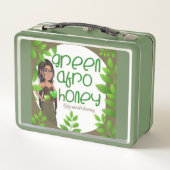 Grüne Afro Honig Lunch Box 1 (Rückseite)