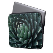 Grüne Agave Laptopschutzhülle (Vorderseite Links)