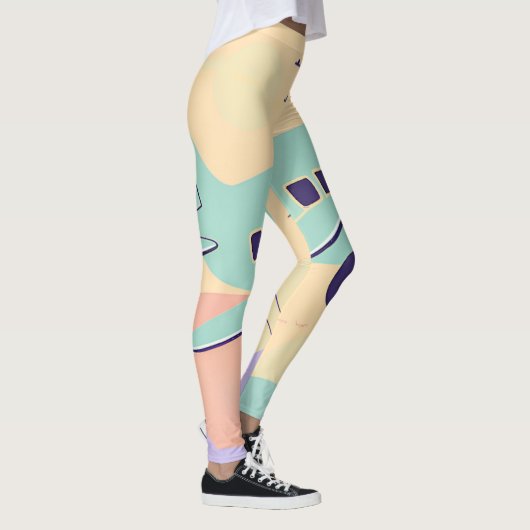 Grüne AI-Kunst Leggings (Rechts)