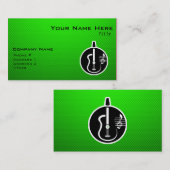 Grüne Akustikgitarre Visitenkarte (Vorne/Hinten)