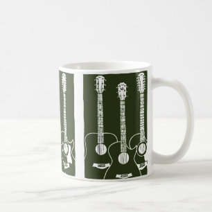 grüne akustische Gitarre Kaffeetasse