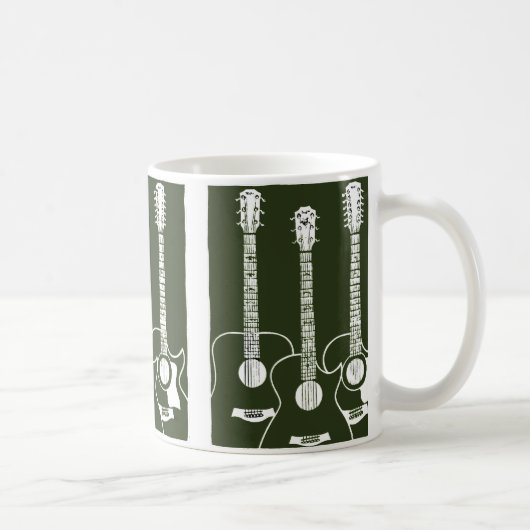 grüne akustische Gitarre Kaffeetasse (Rechts)
