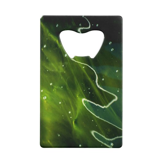 Grüne Algen und Wasser bocna Geldbeutel Flaschenöffner (Vorderseite)