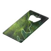 Grüne Algen und Wasser bocna Geldbeutel Flaschenöffner (Rückseite Schrägansicht)