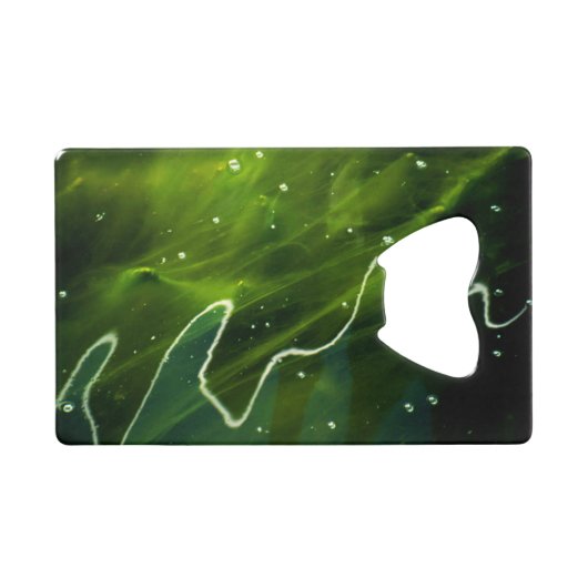 Grüne Algen und Wasser bocna Geldbeutel Flaschenöffner (Vorderseite (Horizontal))