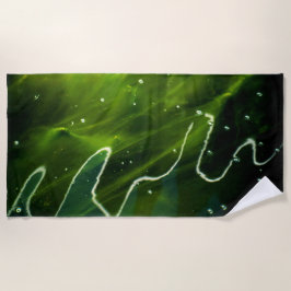 Grüne Algen und Wasser btcna Strandtuch