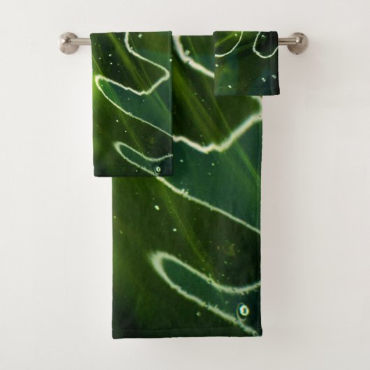 Grüne Algen und Wasser btcnm Badhandtuch Set (Insitu)