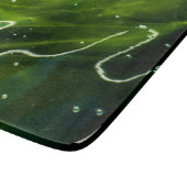 Grüne Algen und Wasser cbcnm Schneidebrett (Ecke)