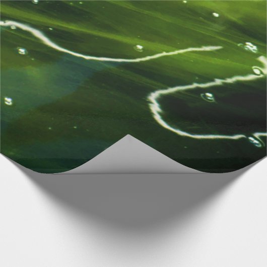 Grüne Algen und Wasser Geschenkpapier (Ecke)