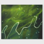 Grüne Algen und Wasser Geschenkpapier (Flach)