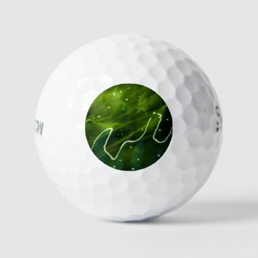 Grüne Algen und Wasser ssf gbcnm Golfball (Vorderseite)