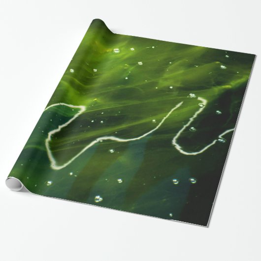 Grüne Algen und Wasser wpcna Geschenkpapier (Ungerollt)