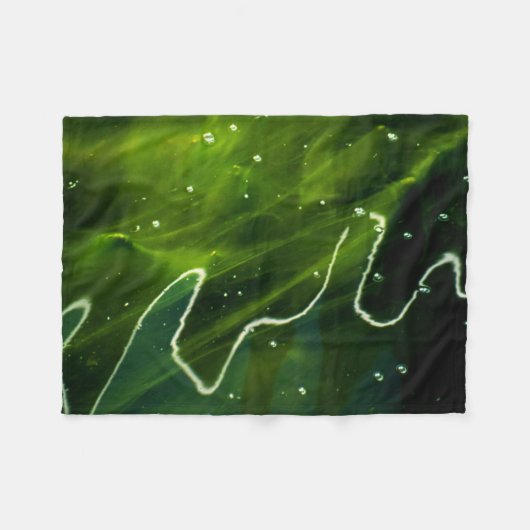 Grüne Algen und Wasserfbcnm Fleecedecke (Vorderseite (Horizontal))