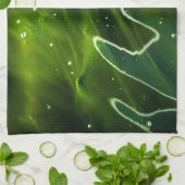 Grüne Algen und Wasserktcnm Geschirrtuch (Gefaltet)