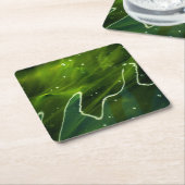 Grüne Algen und Wasserküste Rechteckiger Pappuntersetzer (angewinkelt)