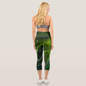 Grüne Algen und Wasserlecapcnm Capri Leggings (Rückseite)