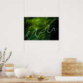 Grüne Algen und Wasserwapcn Poster (Küche)