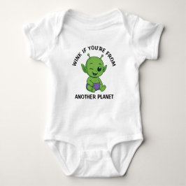 Grüne Alien Baby Strampler