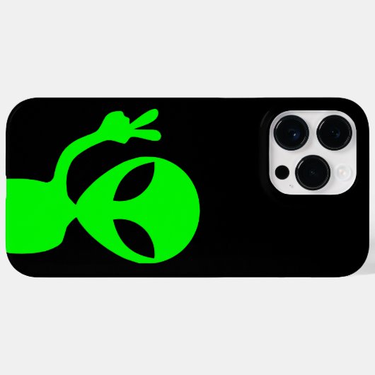 Grüne Alien Case-Mate iPhone Hülle (Rückseite (Horizontal))