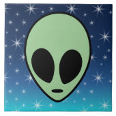Grüne Alien Fliese (Vorderseite)