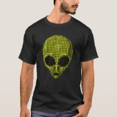 Grüne Alien Head T - Shirt - Futuristische und kos (Vorderseite)