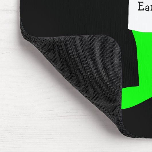 Grüne Alien "I Liebe Earth" Mousepad (Ecke)