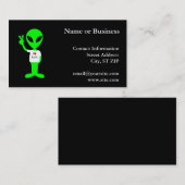 Grüne Alien "I Liebe Earth" Visitenkarte (Vorne/Hinten)