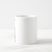 Grüne Alien in einer Flasche Neon Sci-Fi Illustrat Kaffeetasse (Mittel)