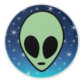 Grüne Alien Keramikknauf (Vorderseite)