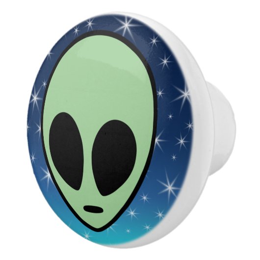 Grüne Alien Keramikknauf (Rechts)