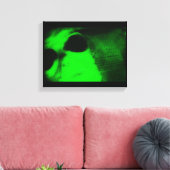 Grüne Alien Leinwanddruck (Insitu (Wohnzimmer))