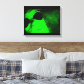 Grüne Alien Leinwanddruck (Insitu (Schlafzimmer))