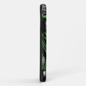 Grüne Alien mit degenerativen Linien Case-Mate iPhone Hülle (Hinten/Rechts)