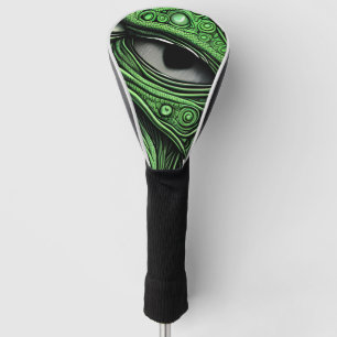 Grüne Alien mit degenerativen Linien Golf Headcover